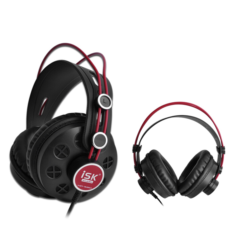 iSK HP580 High-Quality Over-Ear Live Streaming Monitoring Headphones, Network Ka...