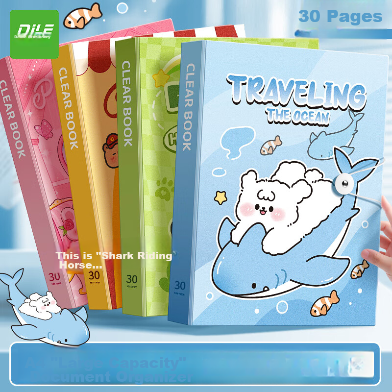 Dile A4/30-Page Document Folder Upgraded with Buckle, Multi-Layer Exam Paper Sto...