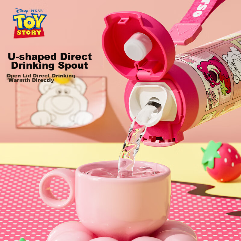 Disney Insulated Water Bottle for Children, Stainless Steel Portable Cup, Studen...