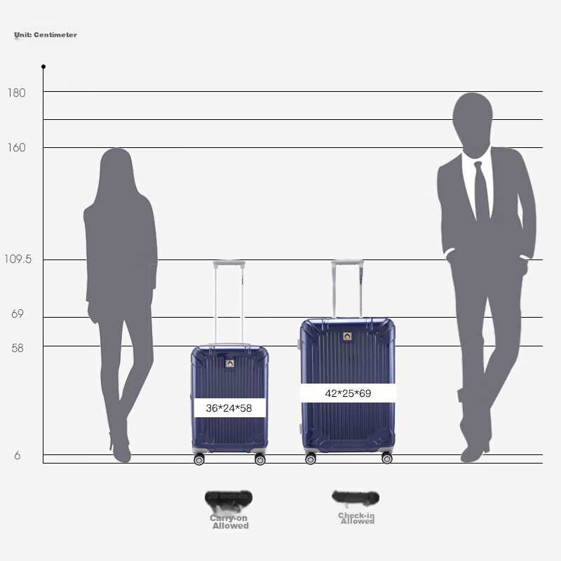 Diplomat 24-Inch Expandable Luggage Suitcase with Wheels, Large Capacity Travel...