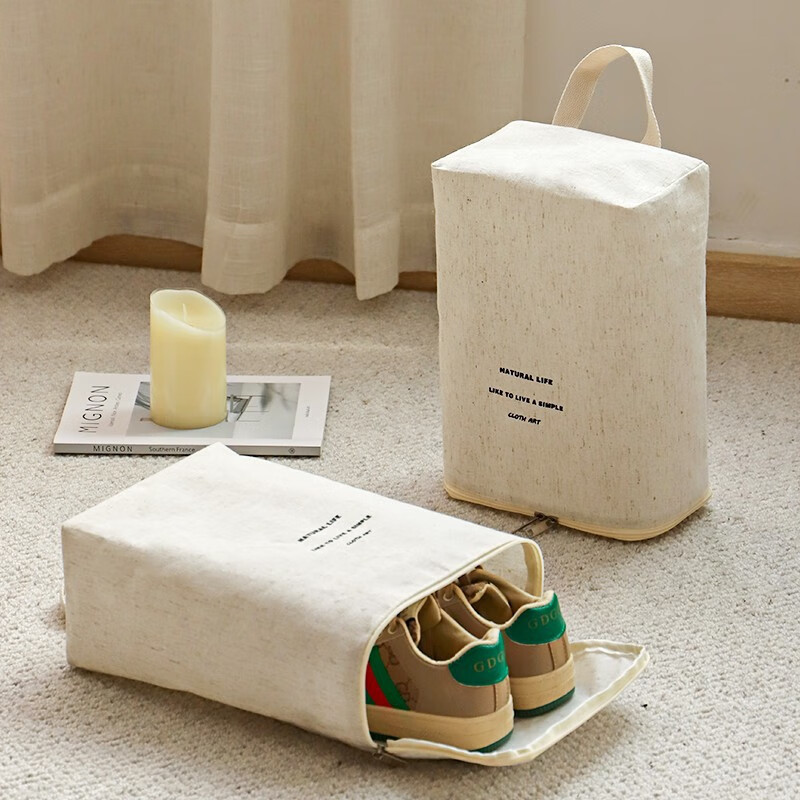Fanyejia High-End Shoe Storage Bag, Cotton And Linen Travel Suitcase Organizer,...