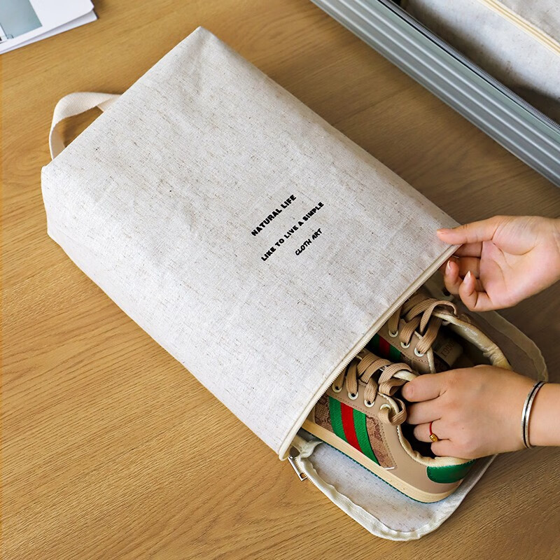 Fanyejia High-End Shoe Storage Bag, Cotton And Linen Travel Suitcase Organizer,...