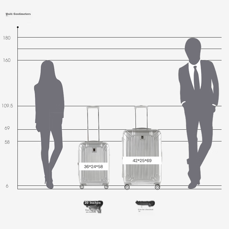 Diplomat 20-Inch Expandable Luggage Suitcase with Wheels, Password Lock, for Men...