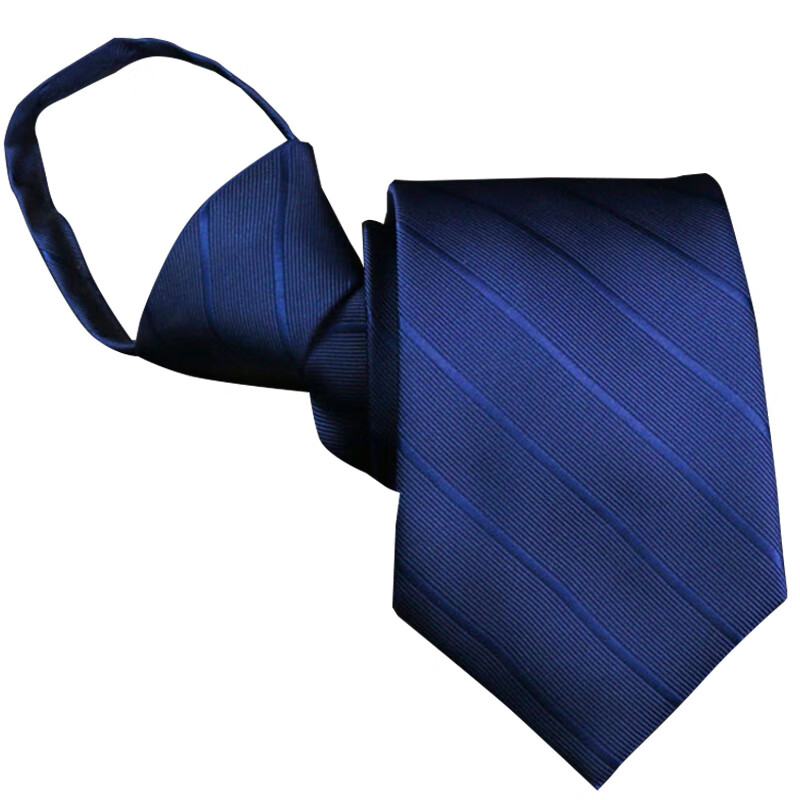 GLO-STORY Zipper Tie for Men, Formal Business 8cm Easy-Pull Lazy Tie, Gift Box S...