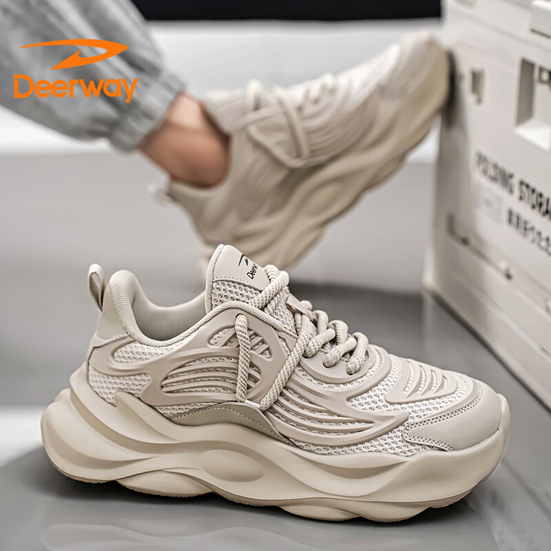 DEERWAY Dad Shoes for Men, Autumn And Winter Footwear, Retro Thick-Soled Heighte...