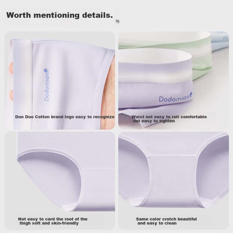 Duo Duo Cotton 24-Year New Style 50s Class A Pure Cotton Women's Underwear Antib...