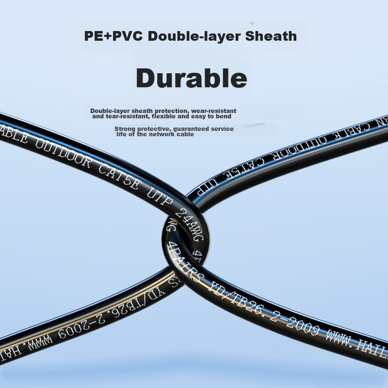 HAILE Cat5e Pure Copper Outdoor Special Network Cable for Engineering And Home U...