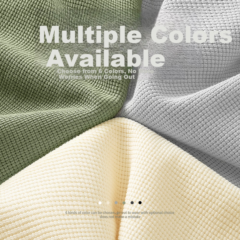 GENIOLAMODE Men's Heavyweight 220G Waffle Grid Casual Basic Long Sleeve T-Shirt...