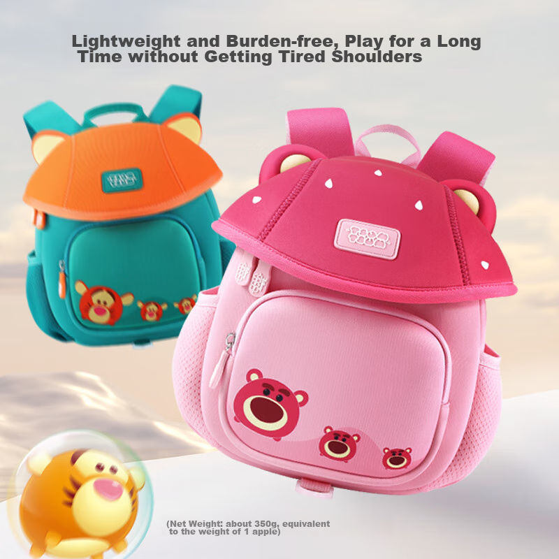 Disney Kindergarten Backpack for Boys And Girls, Cute Double Shoulder Bag for Ju...