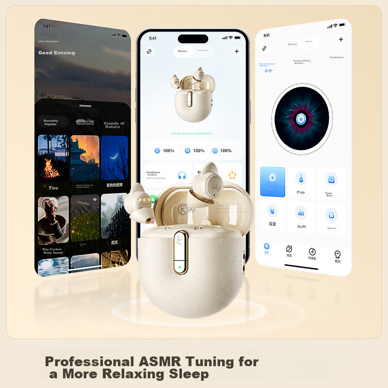 iKF Moon Pro In-Ear Sleep Bluetooth Headphones, Wireless, Asmr Sleep Beans, for...