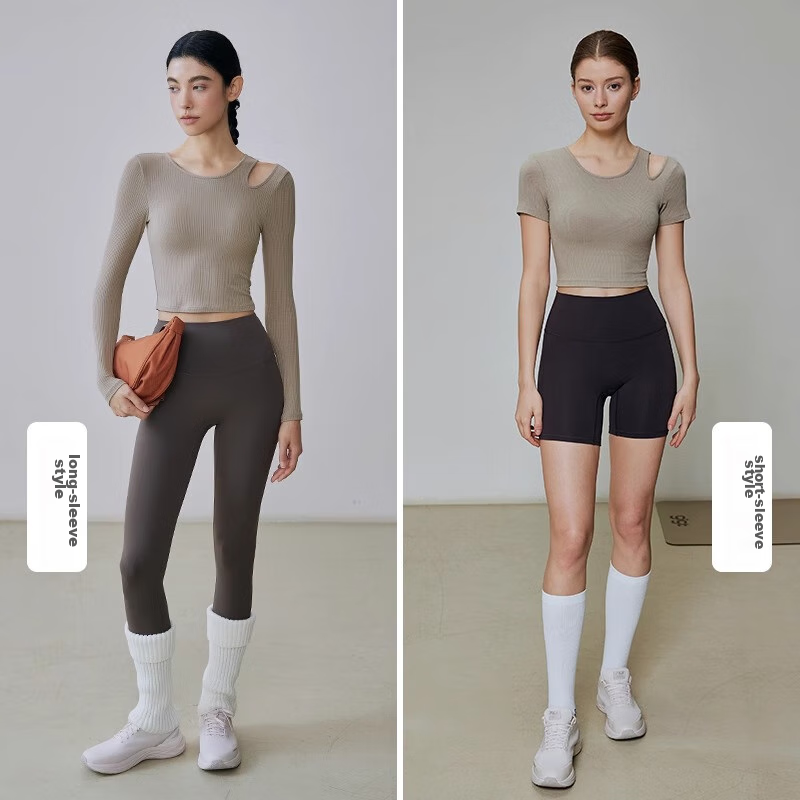 GIGT Women's Long Sleeve Yoga Top with Chest Pad for Autumn and Winter Pilates,...