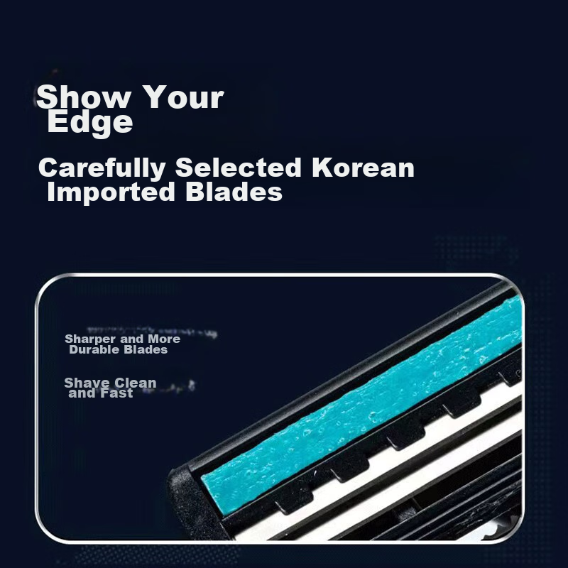 Duoleke Hotel Disposable Manual Razor, DORCO 2-Layer Shaver, Travel Pack, 5 Piec...