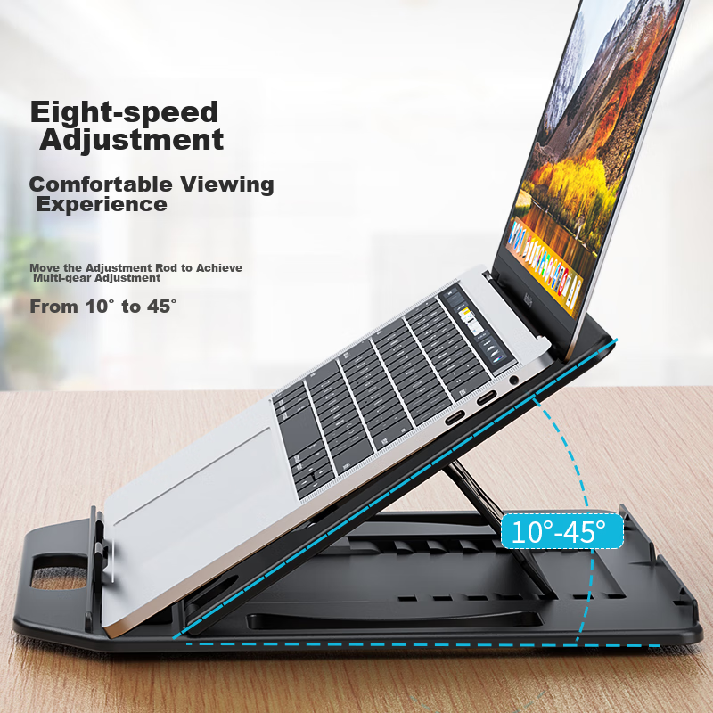HAILE Laptop Stand, 8-Level Height Adjustment, Riser, Cooling Pad, Phone And Tab...