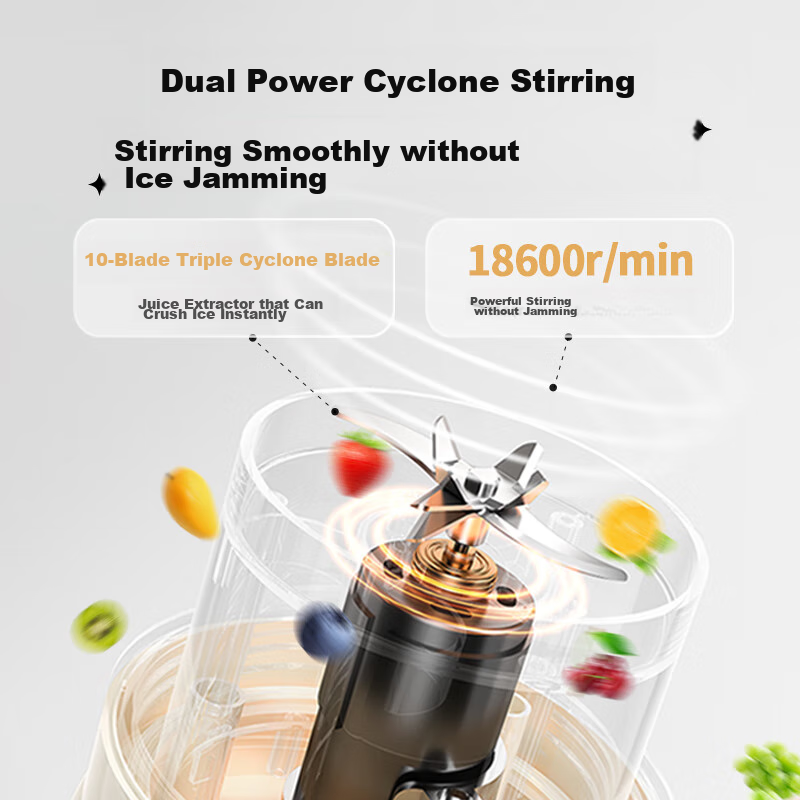DAEWOO Juicer, Portable Juicing Cup, Home Wireless Small Mini Juice Blender, Mil...