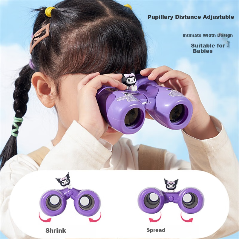 First Party Sanrio Kuroko Binoculars Toy Children's Toy Double Tube High Definit...