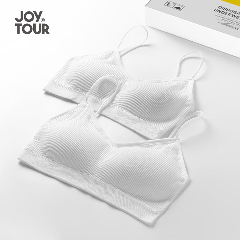 JOYTOUR Disposable Cotton Bra, No-Wash Travel Bra, Postpartum Travel Bra, Busine...