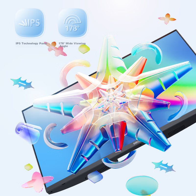 HKC 27-inch 4K Ultra HD IPS HDR400 Rotatable Height Adjustable Low Blue Light Fl...