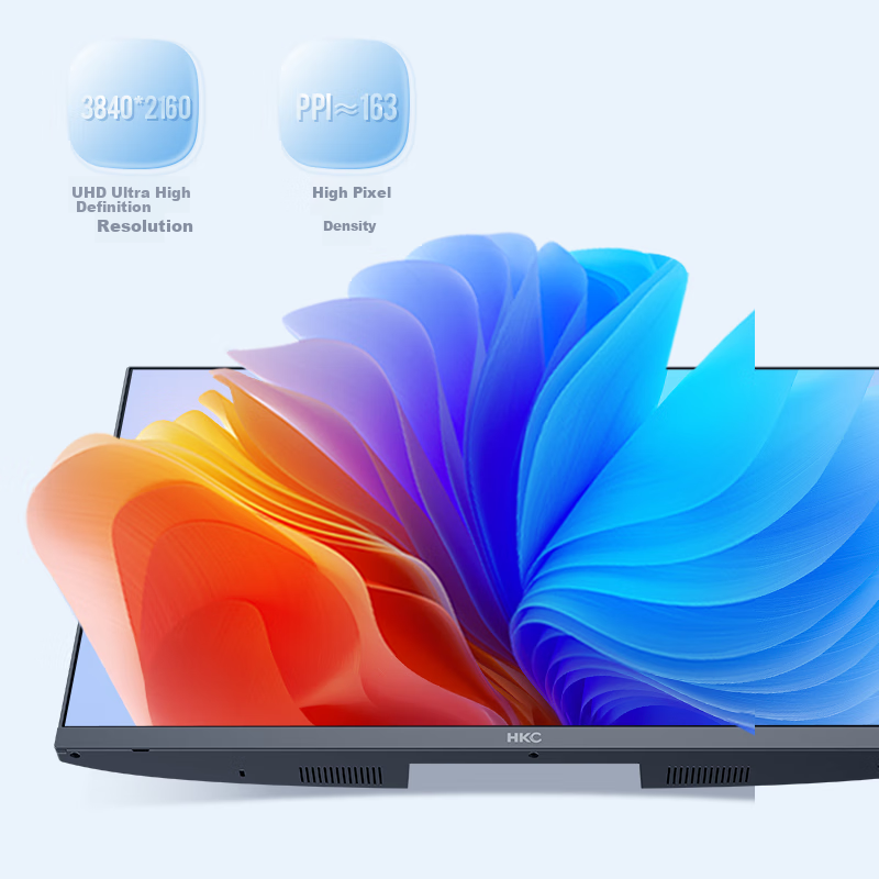 HKC 27-inch 4K Ultra HD IPS HDR400 Rotatable Height Adjustable Low Blue Light Fl...