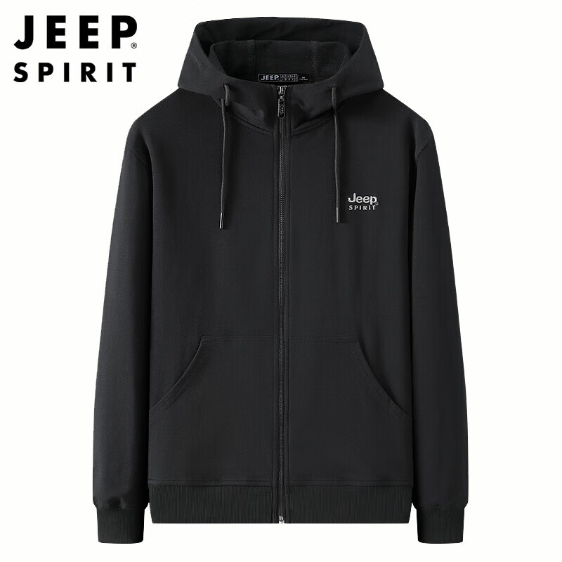 JEEP SPIRIT Men's Sweatshirt, Spring And Autumn Solid Color Long-Sleeve T-Shirt,...