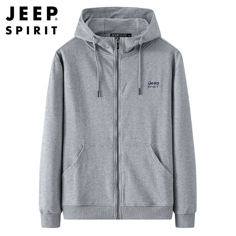 JEEP SPIRIT Men's Sweatshirt, Spring And Autumn Solid Color Long-Sleeve T-Shirt,...