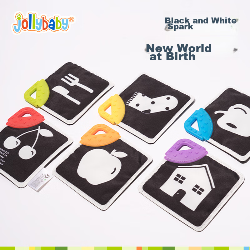 Jollybaby Black And White Cards for 0-3 Months, Early Education, Baby Training,...