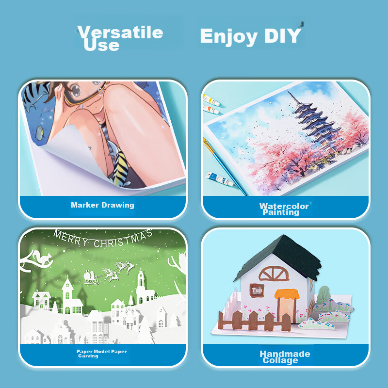 Deli [Back to School Essential] A4 Dutch White Cardstock 230g, 50 Sheets, Hard C...