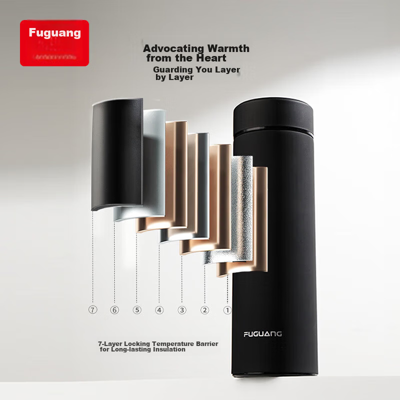 Fuguang Insulated Mug, 304 Stainless Steel Tea Cup, Vacuum Business Cup, Large C...