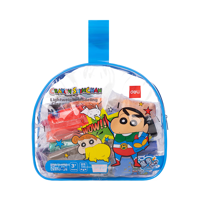 Deli Crayon Shin-chan 24 Colors Super Light Clay Modeling Clay Eraser Clay Child...