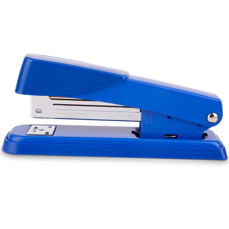 Deli Metal Stapler, Compatible with 24/6 Or 26/6 Staples, Blue, 0426