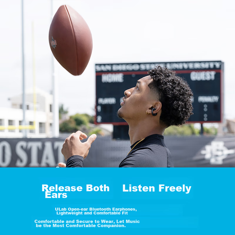 JLab Flex Open Bluetooth Earphones, Clip-On Bone Conduction Concept, Open-Style...