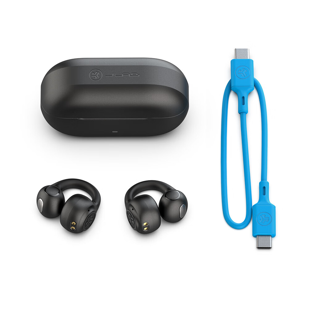 JLab Flex Open Bluetooth Earphones, Clip-On Bone Conduction Concept, Open-Style...