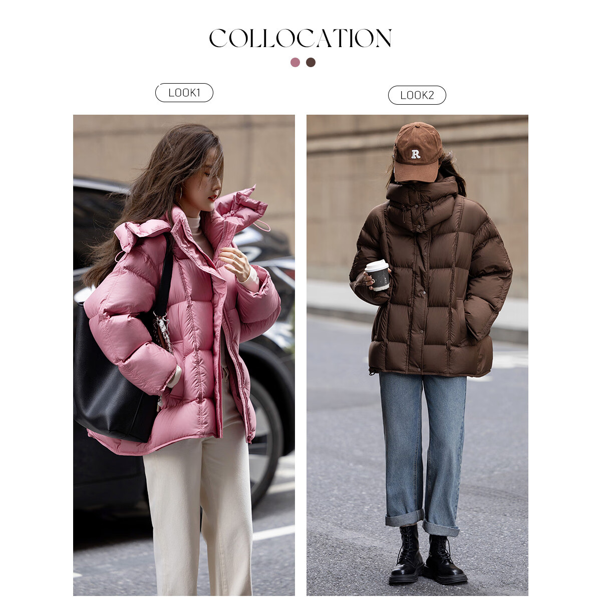 Demana Winter Warm 90% Duck Down Puffer Jacket with Drawstring, Short Women's do...