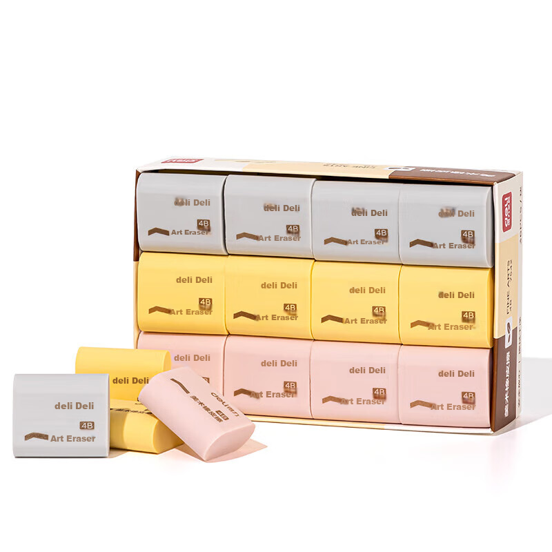 Deli 36 Soft Student Erasers, Multi-Color Exam Stationery for Middle School And...