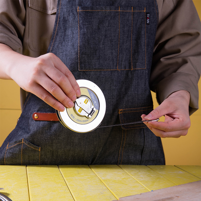 Deli 20m Steel Tape Measure Reel Long Steel Tape Measure Large Range Engineering...