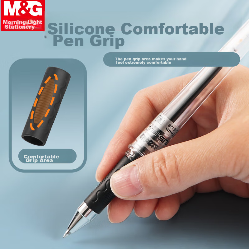 Chenguang (M&G) Stationery, 0.7mm Black Gel Pen, Large Capacity, Bullet Tip, for...