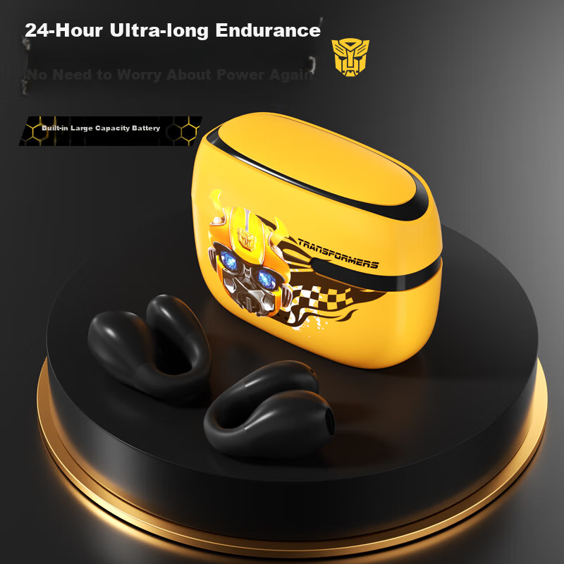 Transformers Bluetooth Headphones, Clip-On Open-Concept Bone Conduction, Not In-...