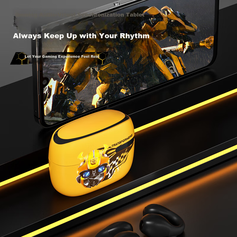 Transformers Bluetooth Headphones, Clip-On Open-Concept Bone Conduction, Not In-...