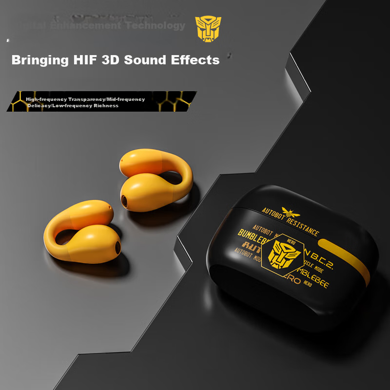 Transformers Bluetooth Headphones, Clip-On Open-Concept Bone Conduction, Not In-...