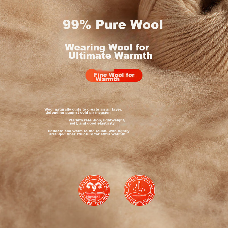 Hengyuanxiang [Winter Bestseller] Thermal Underwear for Men And Women, Wool-Line...