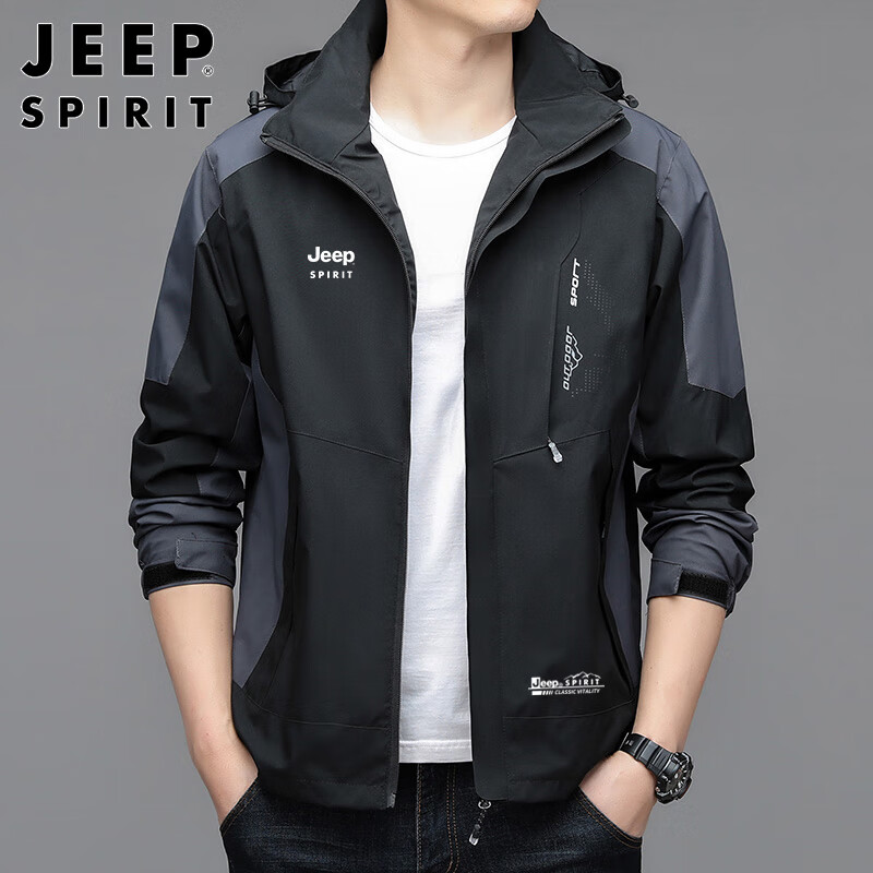 JEEP SPIRIT Jacket for Men, Spring And Autumn Windproof Coat for Men And Women,...