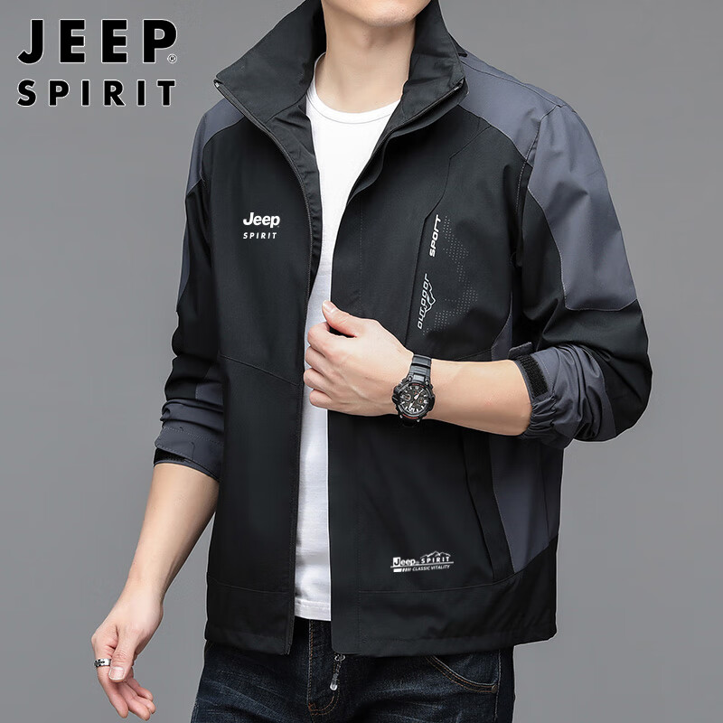 JEEP SPIRIT Jacket for Men, Spring And Autumn Windproof Coat for Men And Women,...