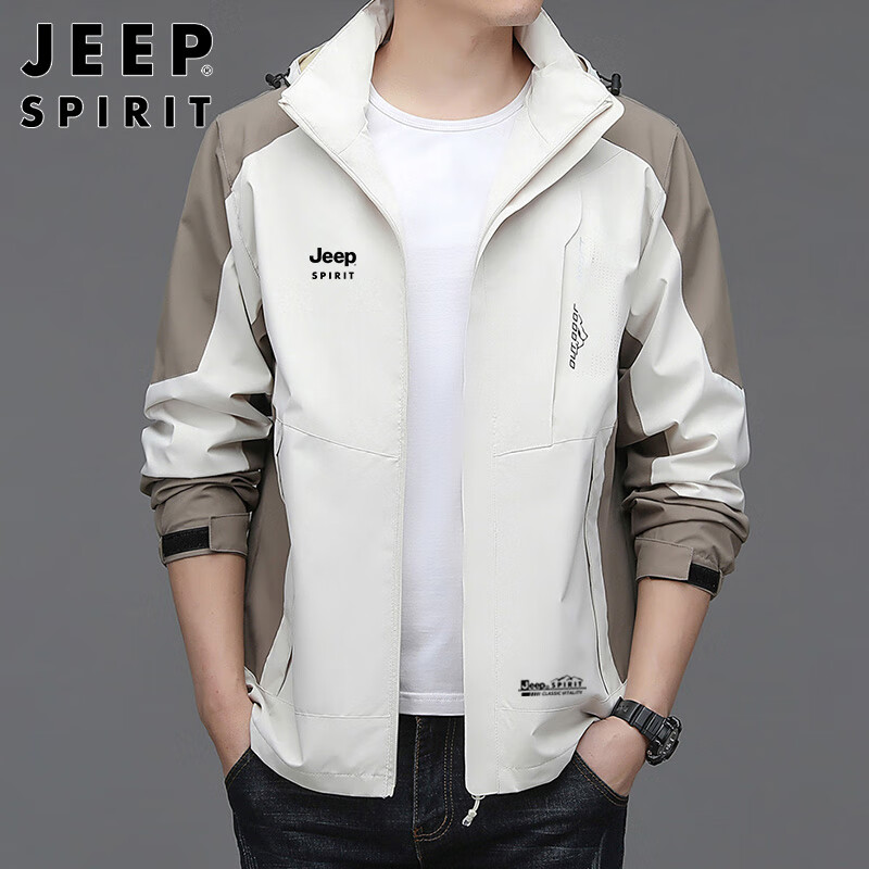 JEEP SPIRIT Jacket for Men, Spring And Autumn Windproof Coat for Men And Women,...