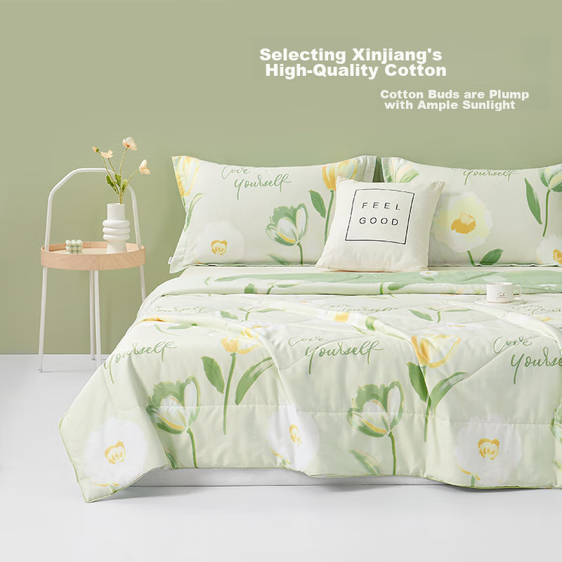 Boyang Home Textiles, Huajiqiwuyu, Antibacterial Fiber Quilt, Pure Cotton Summer...