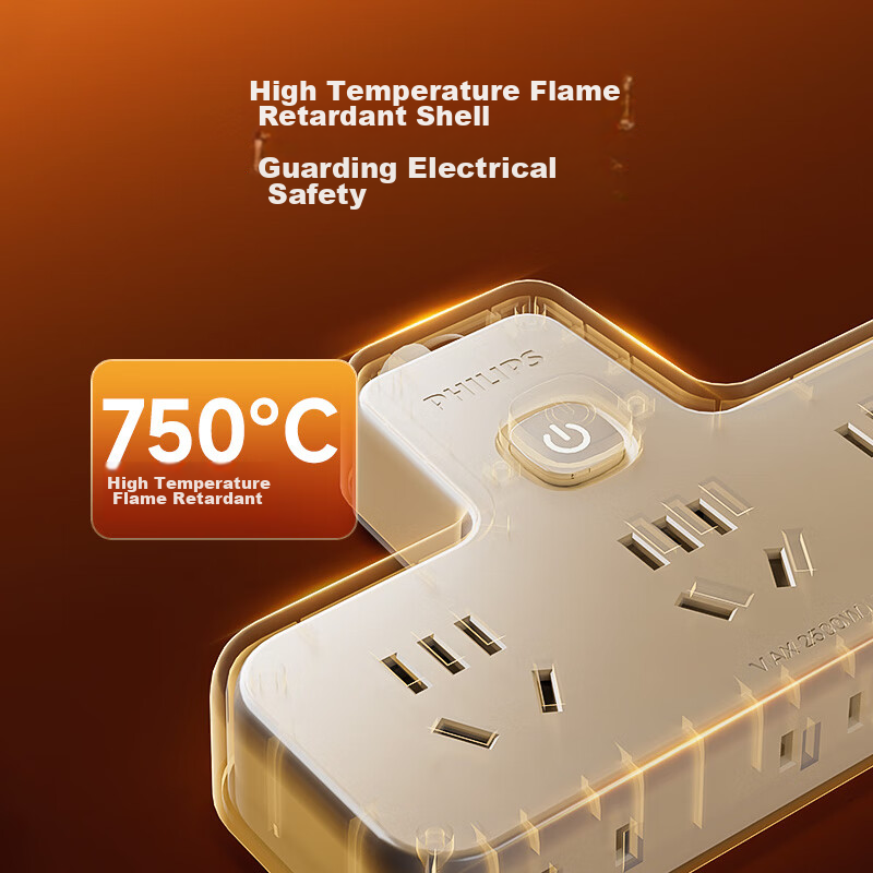 Philips Socket Converter, Wall Socket Extension Flexible Diamond-Shaped Power Co...