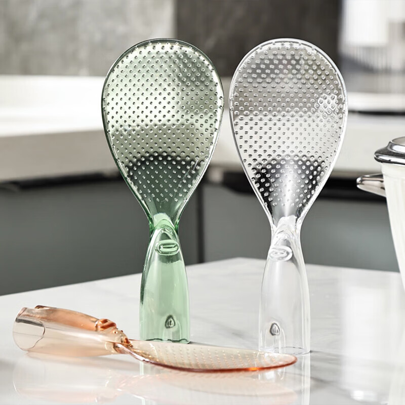 Dipuer Rice Spoon, Upright Non-Stick Rice Serving Spoon, Transparent Rice Servin...