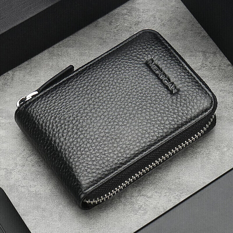 Daocaoren Men's Card Holder with Anti-Theft Function, Top-Grain Leather Business...