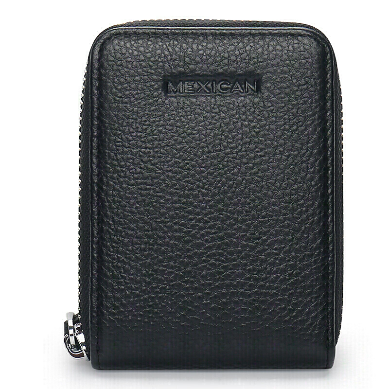 Daocaoren Men's Card Holder with Anti-Theft Function, Top-Grain Leather Business...