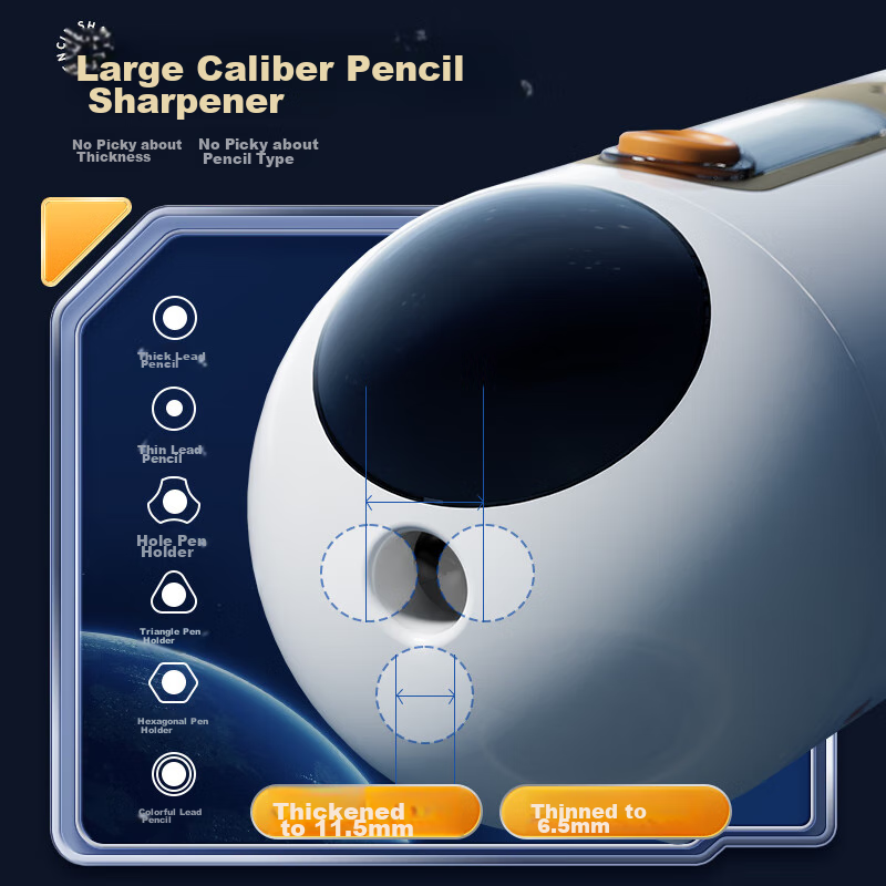 M&G Stationery Large-Aperture Fully Automatic Pencil Sharpener, Rechargeable Ele...