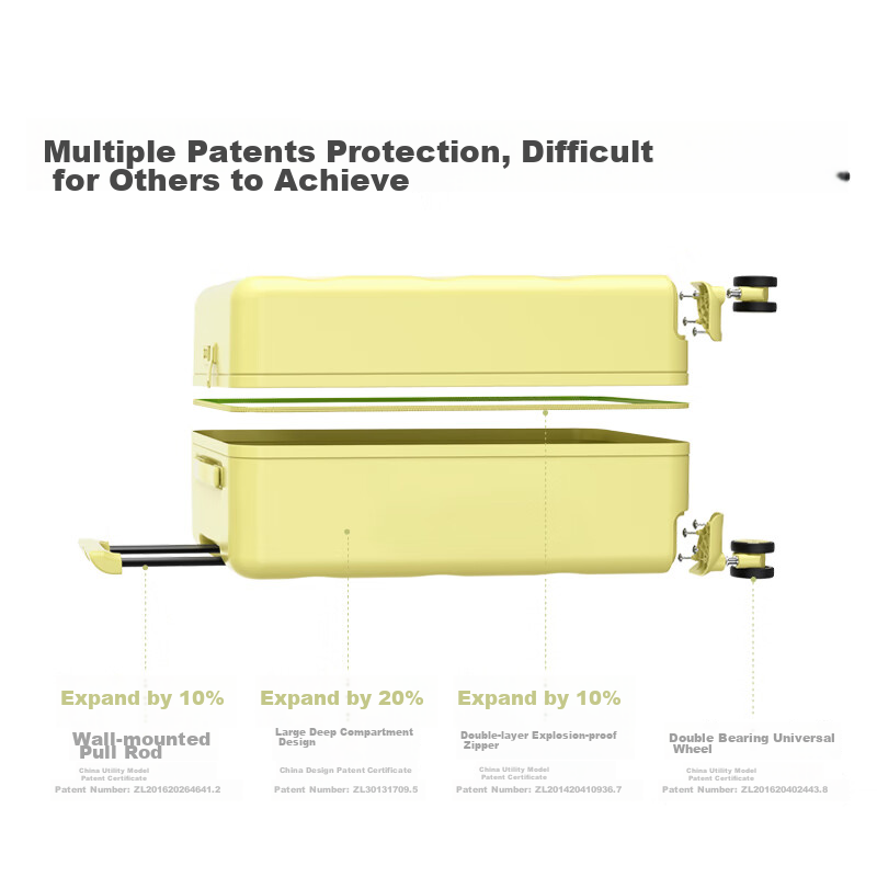 Bulaimei Luggage, Suitcase for Women And Men, Travel Case, Large Capacity, Passw...