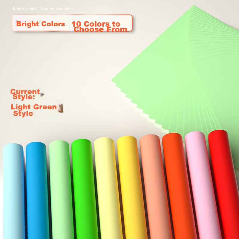 Deli A4 80g Light Green Copy Paper, Colored Printing Paper, Children's DIY Origa...